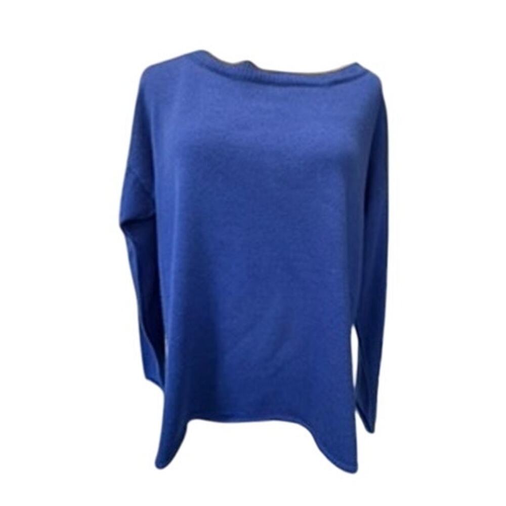 "EILEEN FISHER" Long Sleeve Wide Neck Sweater SZ M‎ 100% Merino Wool Old Money